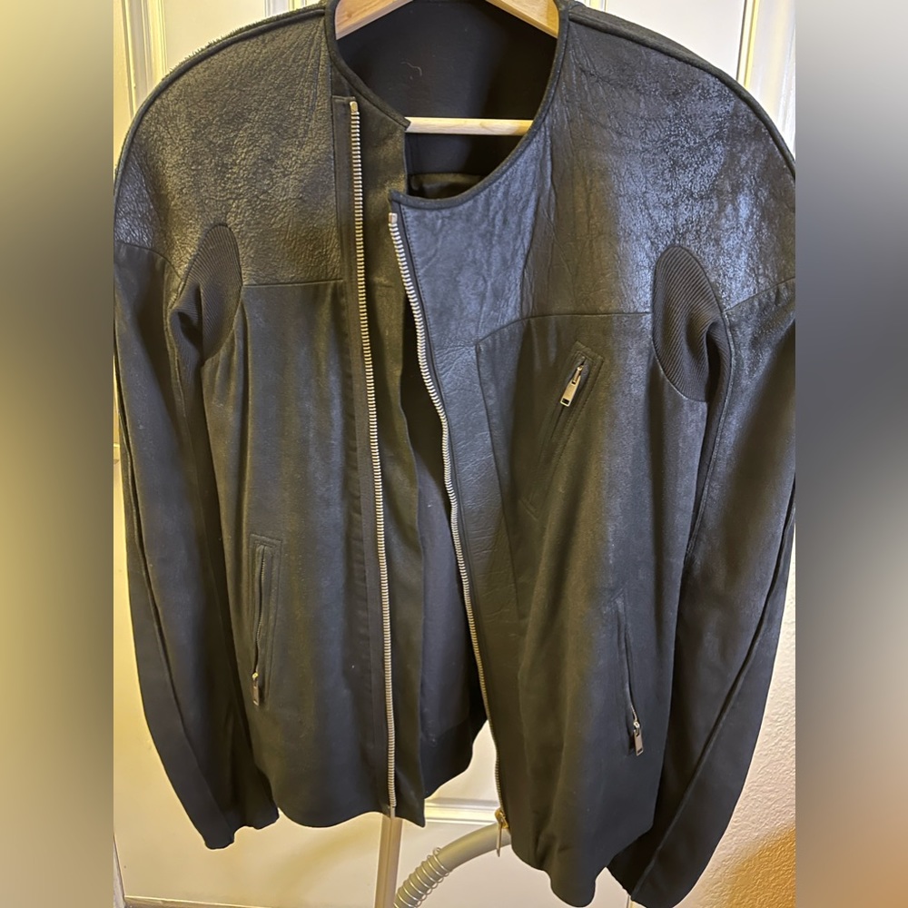 Rick Owens Lamb Leather Jacket | black | Size M